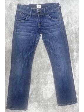 Hudson Made in USA Faded Straight Leg Denim Jeans